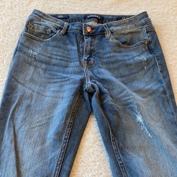Vigoss Jeans Womens 28 Blue Classic Skinny Stretch Midrise Distressed Casual - Picture 6 of 10